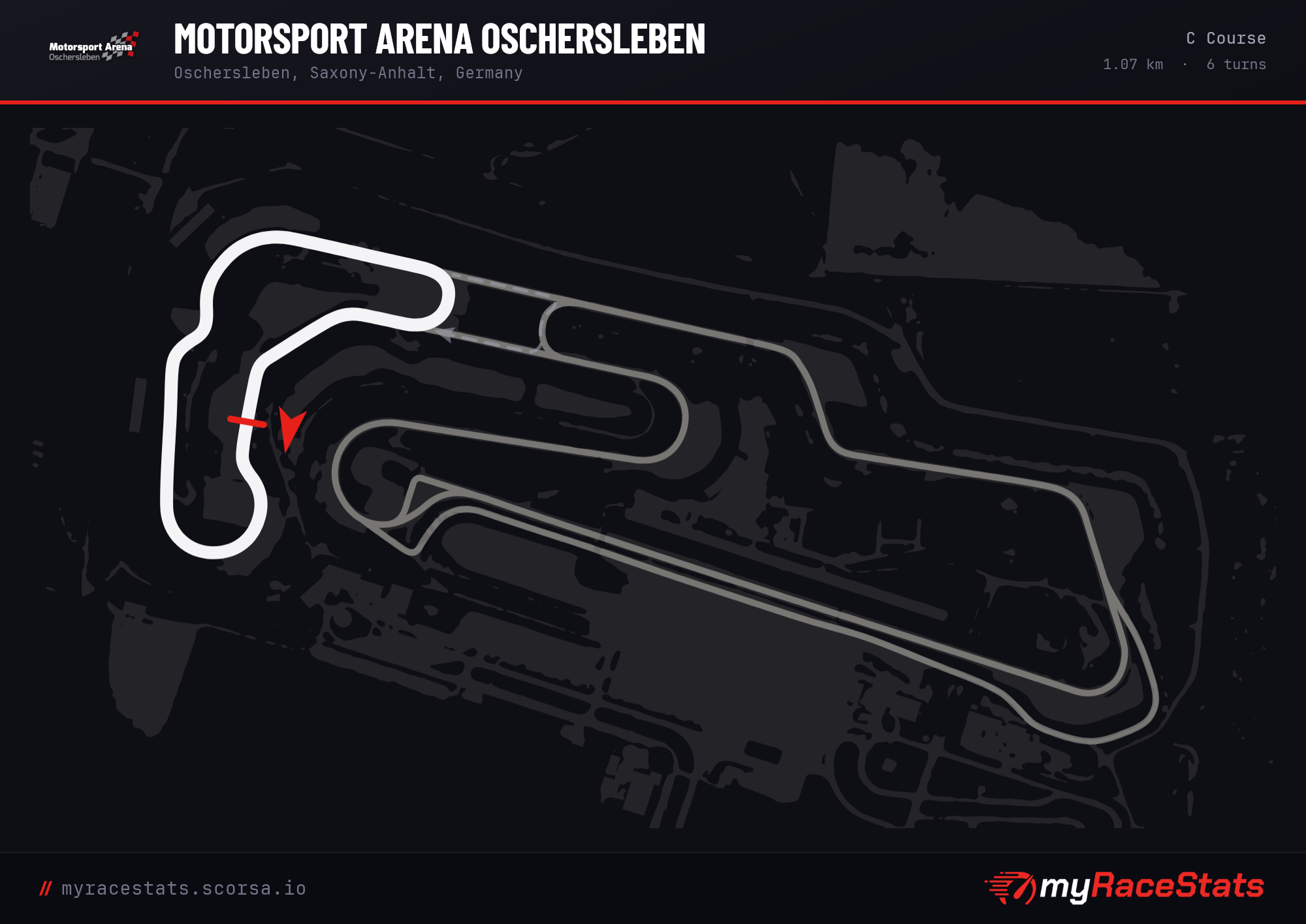 Motorsport Arena Oschersleben C Course track map