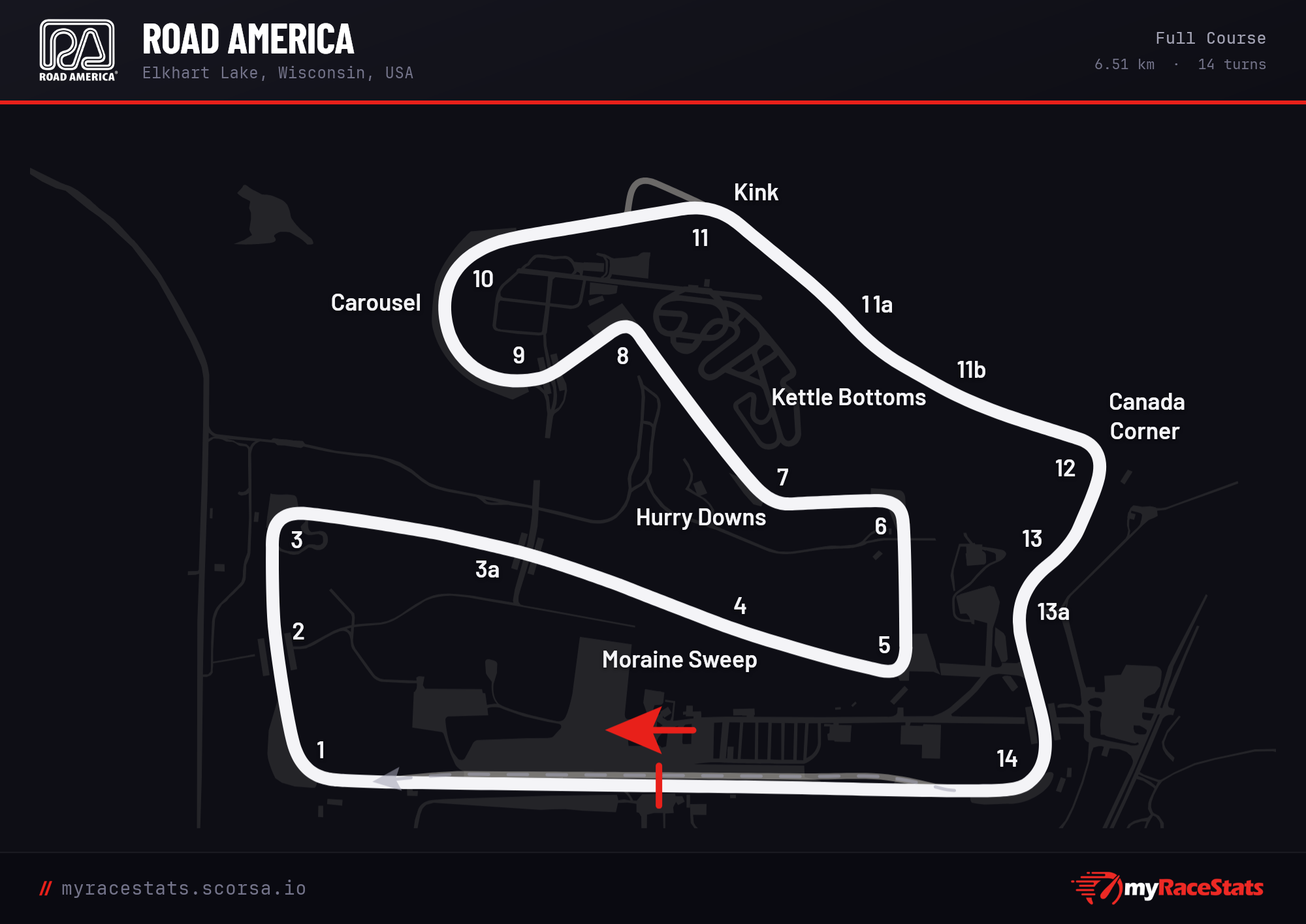 Road America Full Course track map