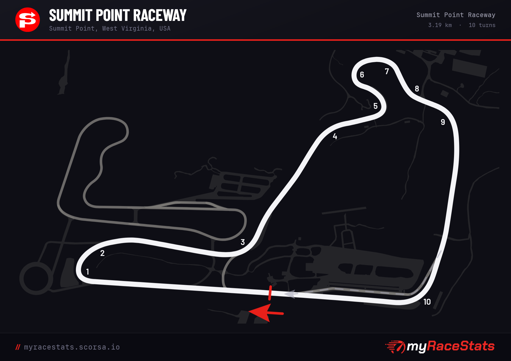 Summit Point Raceway Summit Point Raceway track map